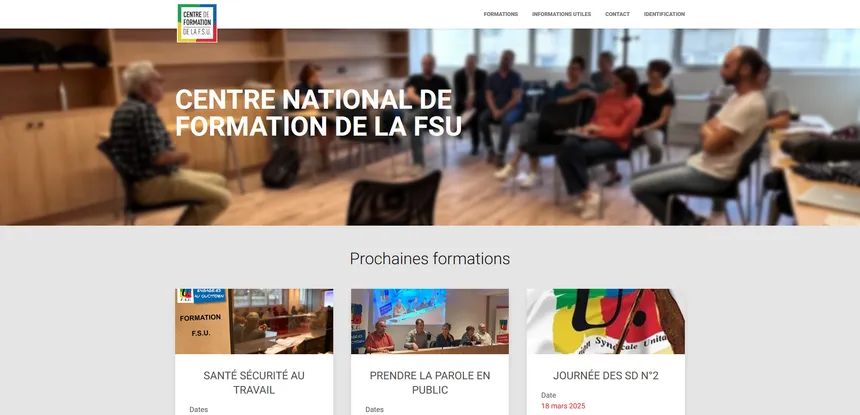 Centre de formation de la F.S.U. software screenshot