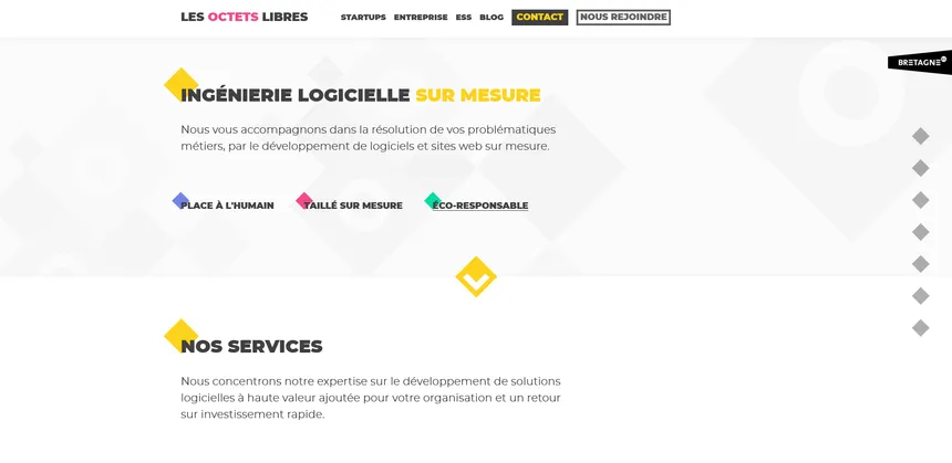Les Octets Libres website screenshot