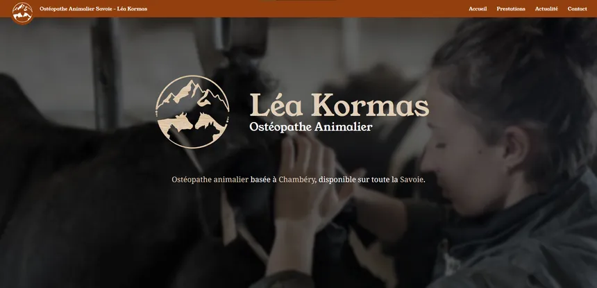 Léa Kormas website screenshot
