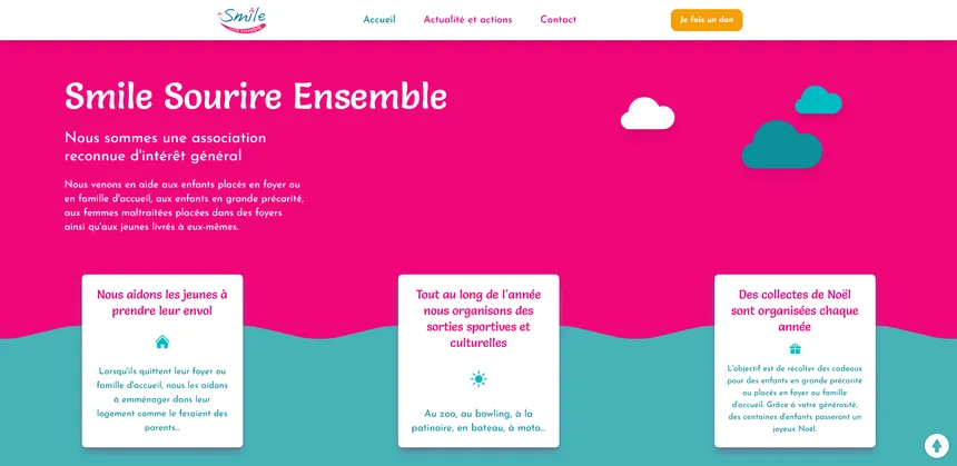 Smile Sourire Ensemble website screenshot